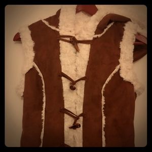 Yes brown fuzzy vest